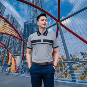 Áo polo dệt jacquard DORMAX APD10 - Ảnh 4