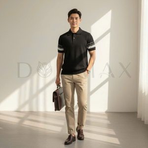 Áo polo phối sọc tay áo DORMAX APD06 - Ảnh 4
