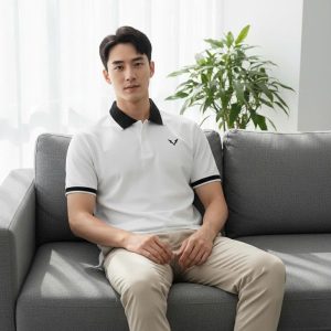 Áo polo thêu logo contrast DORMAX APD07 - Ảnh 3