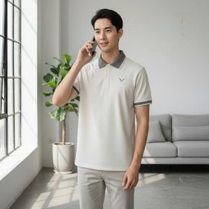 Áo polo thêu logo contrast DORMAX APD07 - Ảnh 4