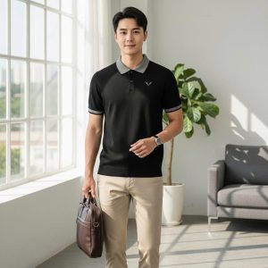 Áo polo thêu logo contrast DORMAX APD07 - Ảnh 11