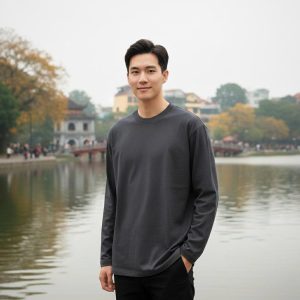 Áo thun cổ tròn trơn tay dài DORMAX DAT02 - Ảnh 3