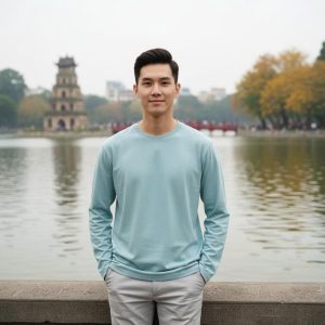 Áo thun cổ tròn trơn tay dài DORMAX DAT02 - Ảnh 4
