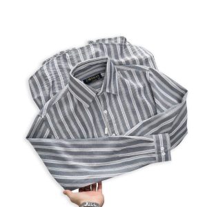 Sơ mi sọc tay dài cotton thêu DORMAX DS05 - Ảnh 21