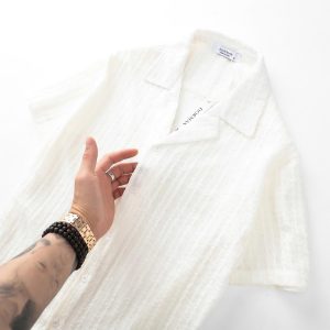 Áo sơ mi nam tay ngắn dệt kim Dormax DS38 - Ảnh 4