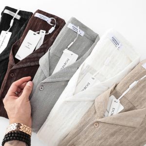 Áo sơ mi nam tay ngắn dệt kim Dormax DS38 - Ảnh 5